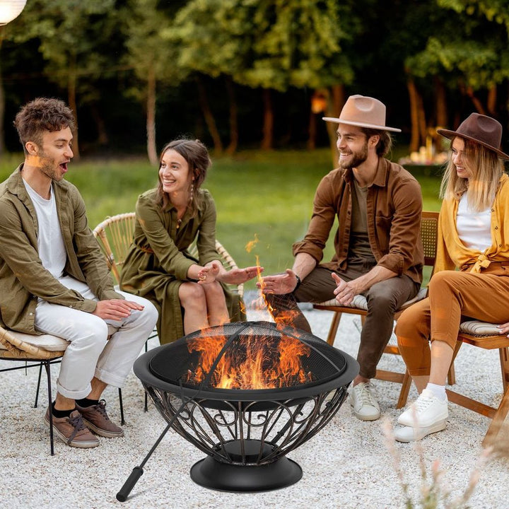 Fire Pit Metal Fire Bowl Fireplace Patio Heater for Garden, Backyard