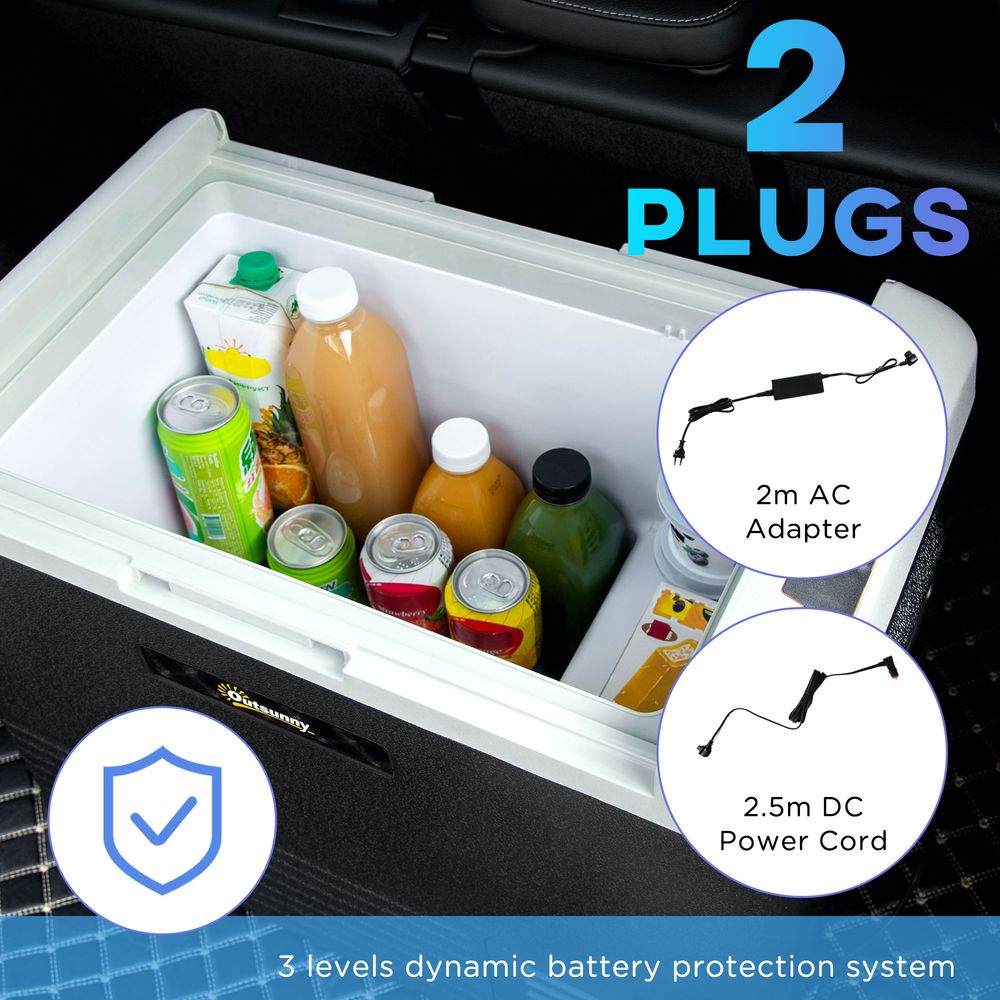 Car Refrigerator 12V Portable Freezer for Camping, Driving Outsunny 50L