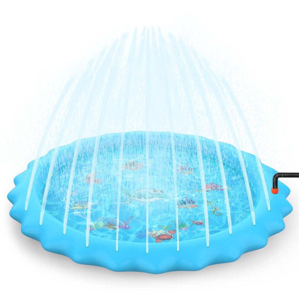 Inflatable Sprinkler Splash Pad Play Mat Water Summer Toy KidsSOKA 168cm Round